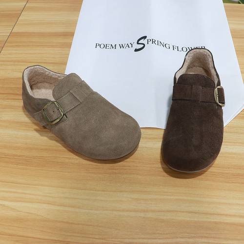 诗路花语女鞋2025冬季真皮勃肯鞋