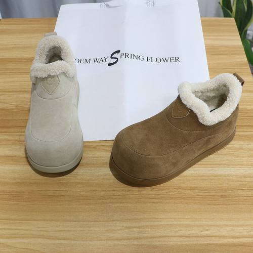 诗路花语女鞋2025冬加绒勃肯鞋