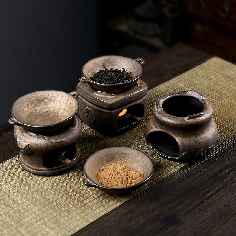 陶瓷复古香炉香薰炉室内蜡烛加热香薰灯檀香香粉炉家用隔火熏香炉