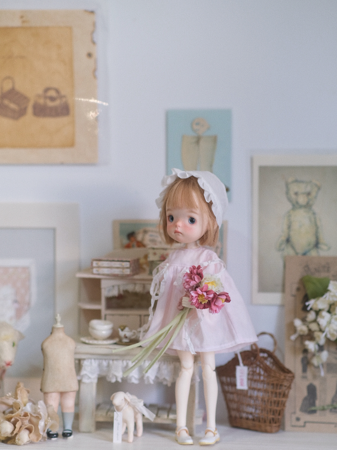 Bene doll 小布 blythe 6分bjd蓝豆豆小p娃娃连衣裙套装