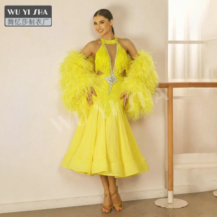 舞忆莎高档新款 儿童拉丁舞服演出服少儿女童拉丁舞表演比赛服M10