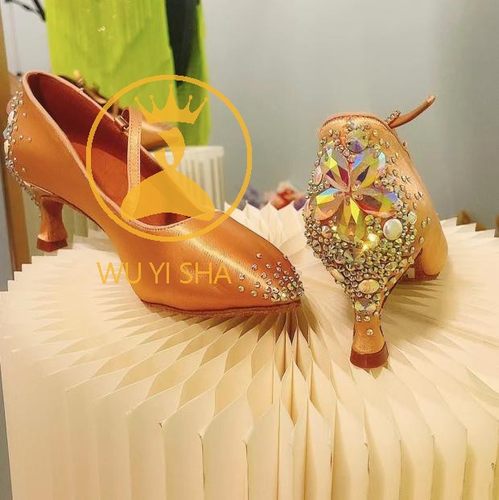 舞忆莎摩登舞鞋镶钻超闪