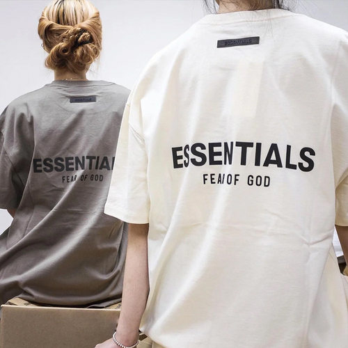 FOG复线ESSENTIALSZONE压胶字母t恤宽松圆领高街潮牌男女情侣短袖