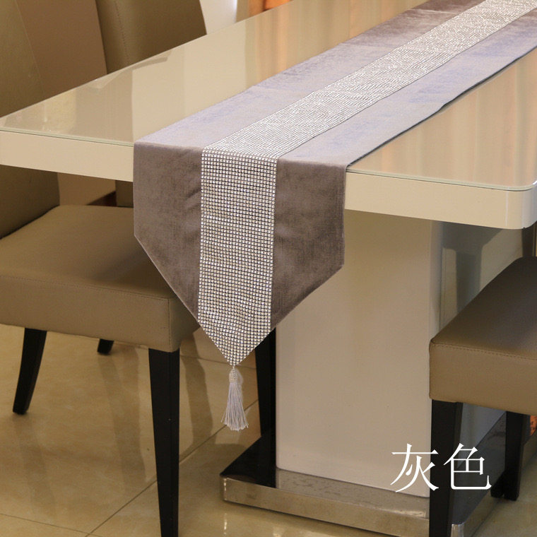 容禾亮钻拼麻现代简欧桌旗新中式桌布欧韩品质节日桌布
