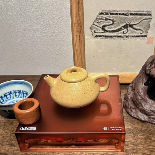 新中式植物展台古玩手办茶具茶杯茶壶博古展示架定制收纳摆件