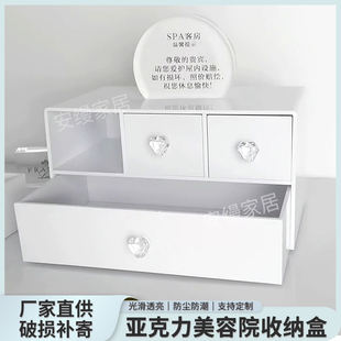 美容院棉签棉片收纳盒家用玄关化妆品口罩零食药品桌面防尘储物盒