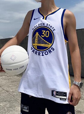 Nike/耐克NBA勇士队库里30号男子SW球迷版篮球速干球衣DN2077-100