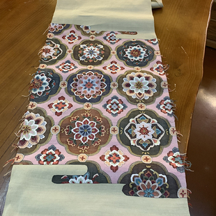汉服旗袍面料精美花色非遗品 手工桑蚕丝老织物收藏品缂丝小带中式