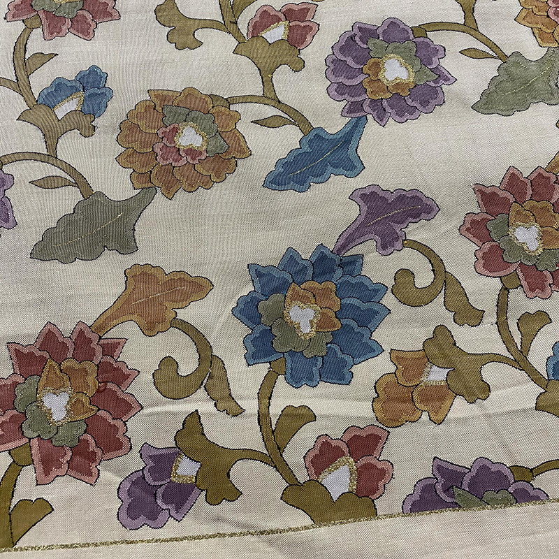 收藏品手工老织物缂丝精美图案中式设计汉服高端衣料非遗产品