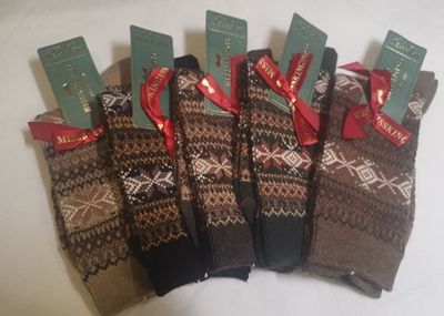 特价MISSKING1983复古春秋冬季经典加厚菱形羊毛筒女士袜子筒20CM