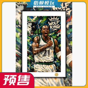 【悟极模玩】现货 H2《狼王加内特》NBA森林狼凯文加内特KG装饰画