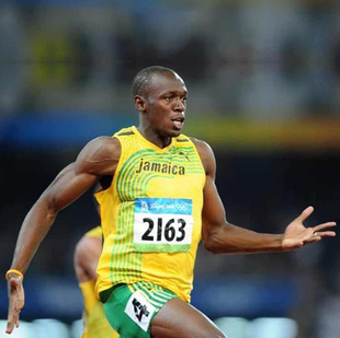 博尔特致敬记录 牙买加田径运动服套装 接力分体短跑服 可订LOGO