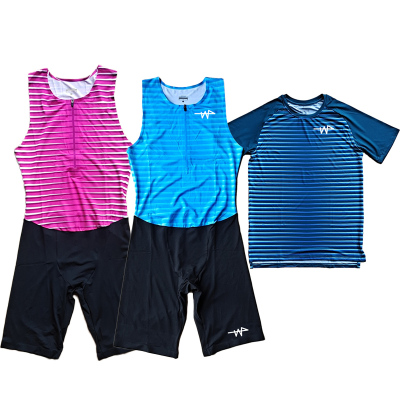 全国横斑条纹 省队田径联赛马拉松上衣田径T恤连体田径服订制LOGO