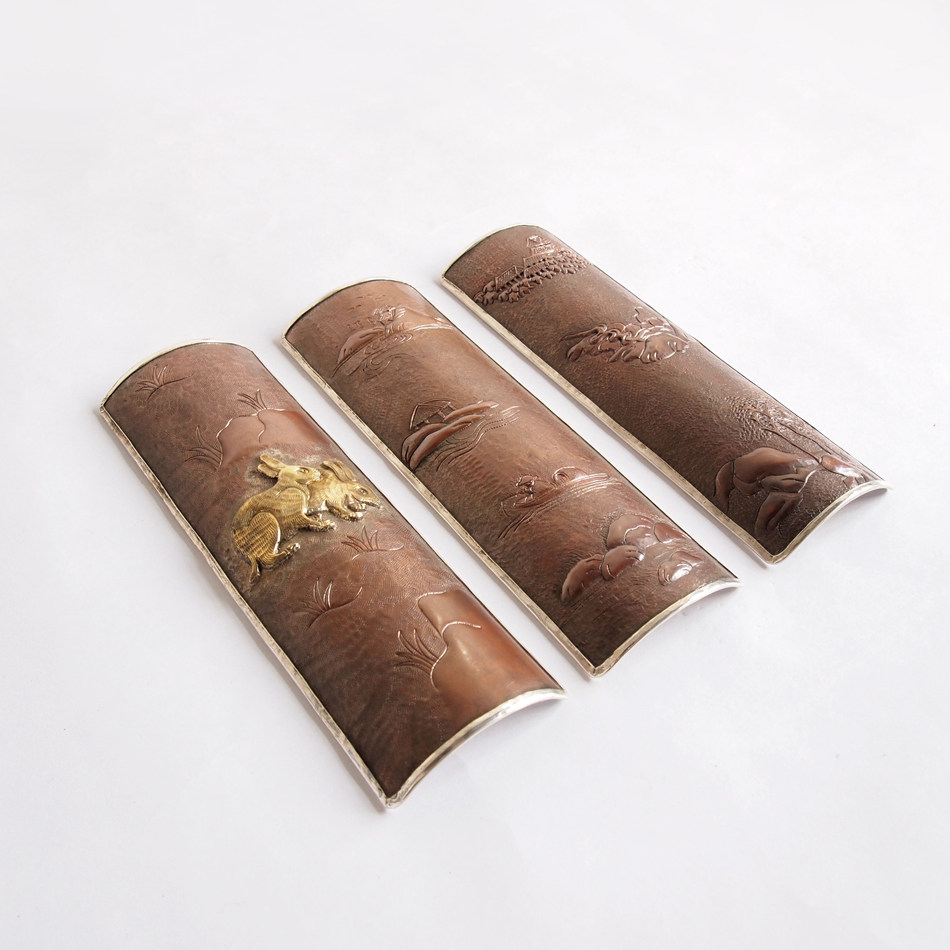 『颂雅琴社』铜包银茶则 纯银 錾刻 中式茶器 茶具