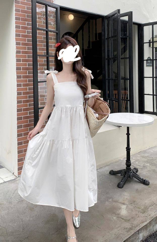初恋系白色吊带连衣裙女夏季2024新款设计感小众温柔风奶甜长裙子,女装/女士精品,连衣裙,淘宝优惠券,粉丝福利购,淘宝优惠卷