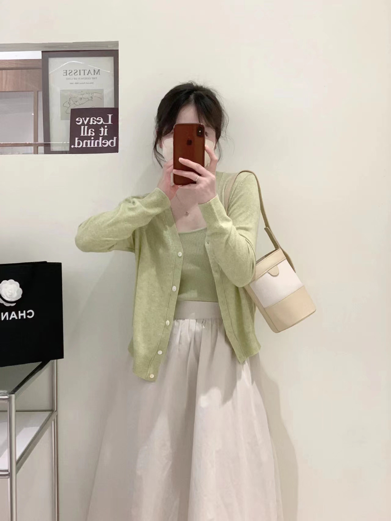 气质淑女风可盐可甜盐酷系针织两件套+半身裙套装
