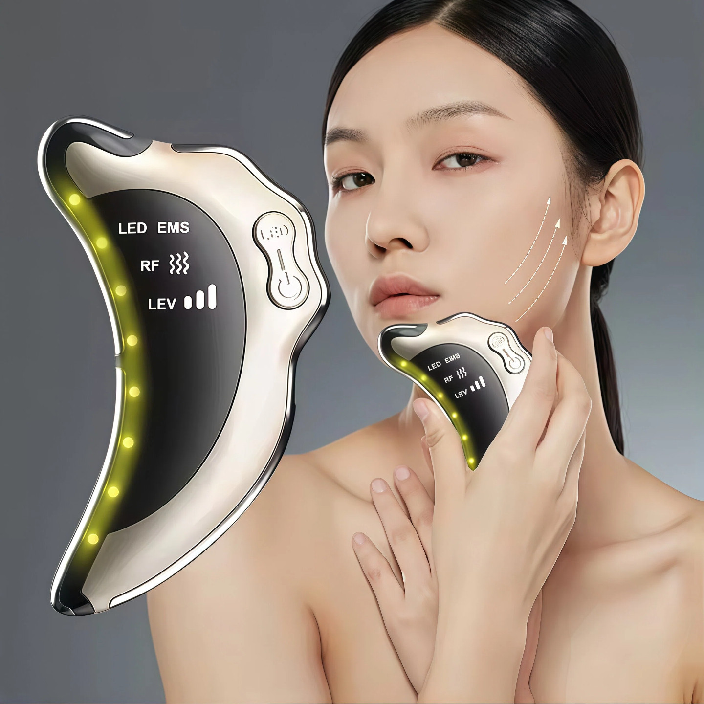 EMS送妈妈生日的礼物瘦脸提拉紧致抬头纹消除加热精华导入美容仪