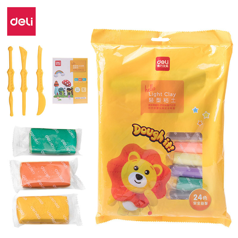 得力超轻粘土24色袋装轻型黏土橡皮泥儿童学生彩泥补充装,文具电教/文化用品/商务用品,其它,淘宝优惠券,粉丝福利购,淘宝优惠卷