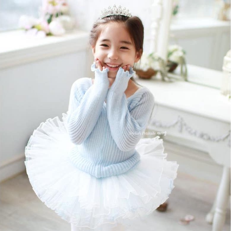 韩国儿童舞蹈服装 少儿跳舞练功服 秋冬保暖芭蕾民族外套披肩毛衣