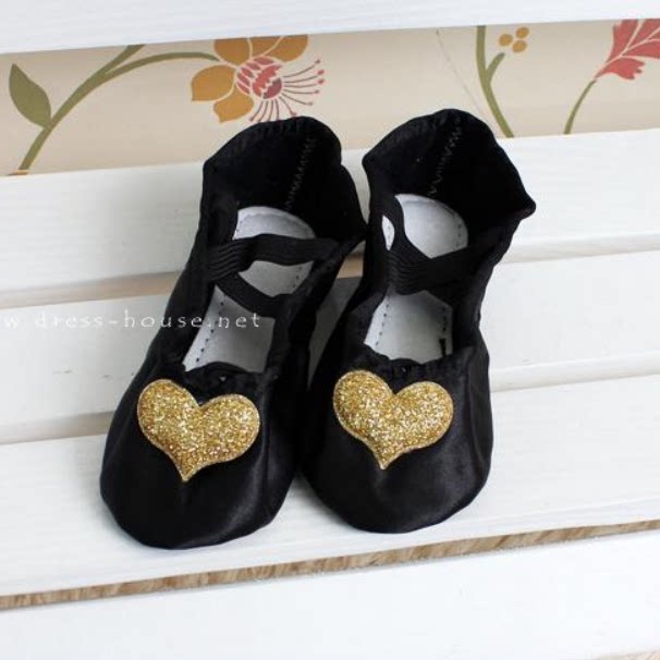 韩国进口儿童芭蕾民族软底缎面舞蹈鞋 女宝宝练功漂亮粉色跳舞鞋