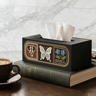 纸巾盒客厅桌面轻奢高级感抽纸盒酒店高档纸抽盒茶几遥控器收纳盒