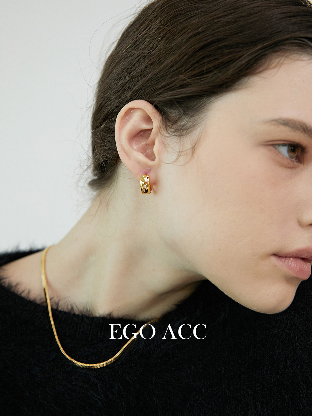 EGOACCins风经典款金属耳圈耳环