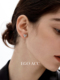 EGO ACC甜酷女孩 肌理感金属爱心耳钉女时髦精致百搭潮酷心形耳环