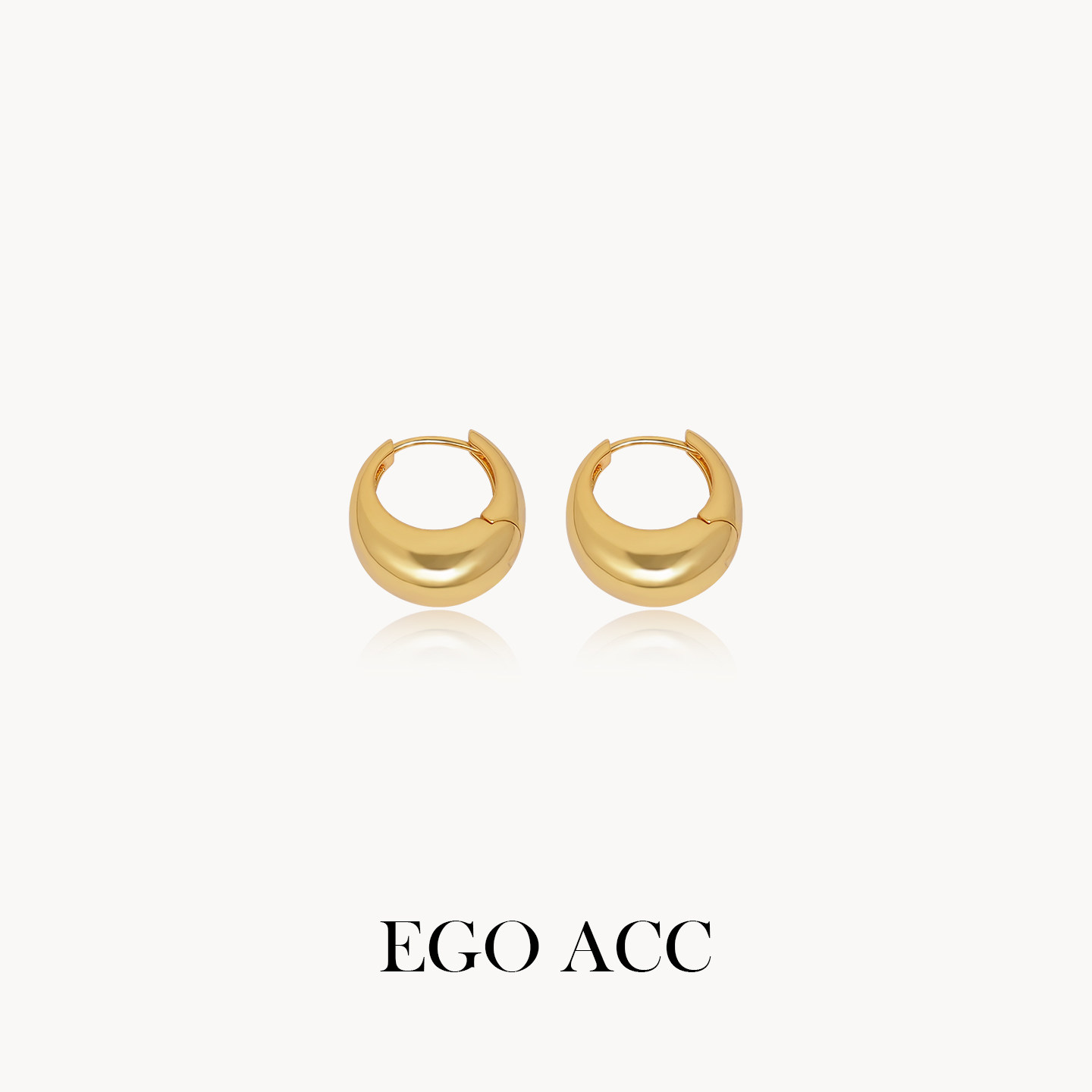 EGO ACC 欧美ins金色椭圆耳圈简约水滴素圈耳环耳扣高级感耳饰,饰品/流行首饰/时尚饰品新,耳环,淘宝优惠券,粉丝福利购,淘宝优惠卷