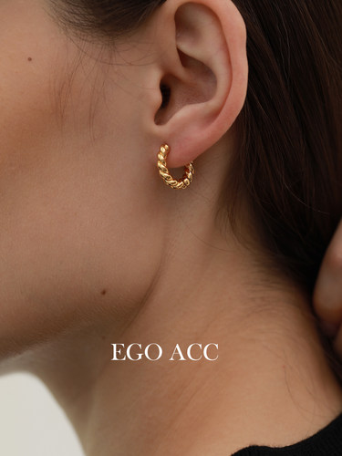 经典款精致法式麻花百搭耳环