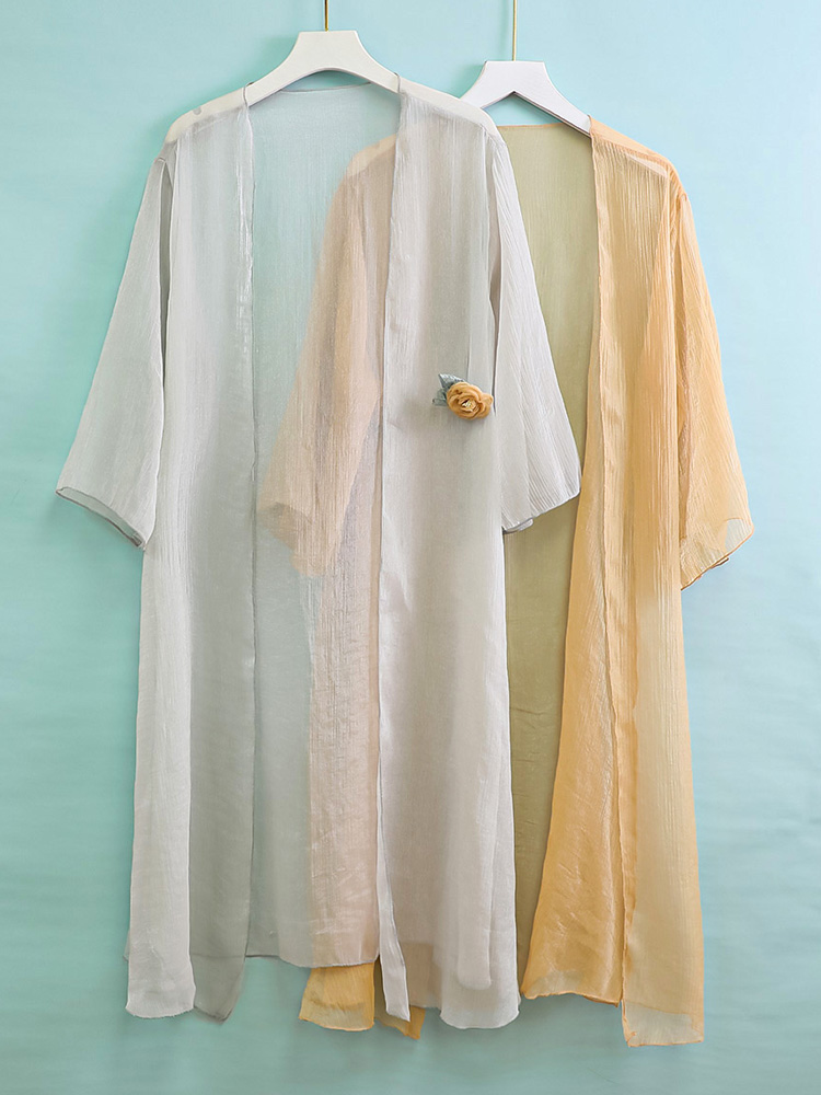 薄款披肩开衫外套搭配旗袍