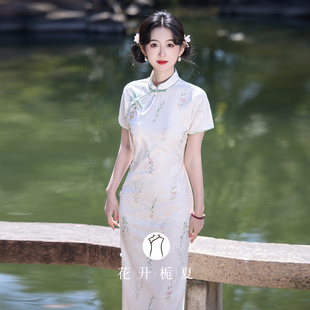 小清新素雅印花旗袍新中式 绝美气质年轻款 少女连衣裙7