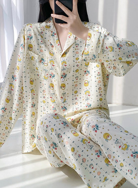 夏季棉绸女可外穿家居服两件套