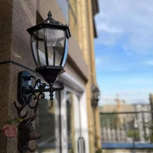 太阳能墙壁灯 户外庭院灯具LED阳台大门超亮花园外墙别墅防水路灯 - 封面