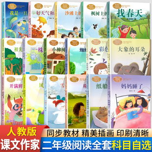 课文作家作品系列二年级上下册小学生语文同步课外扩展阅读故事书注音版 梦风娃娃全套17本 妈妈睡了称赞纸船和风筝蜘蛛开店彩色