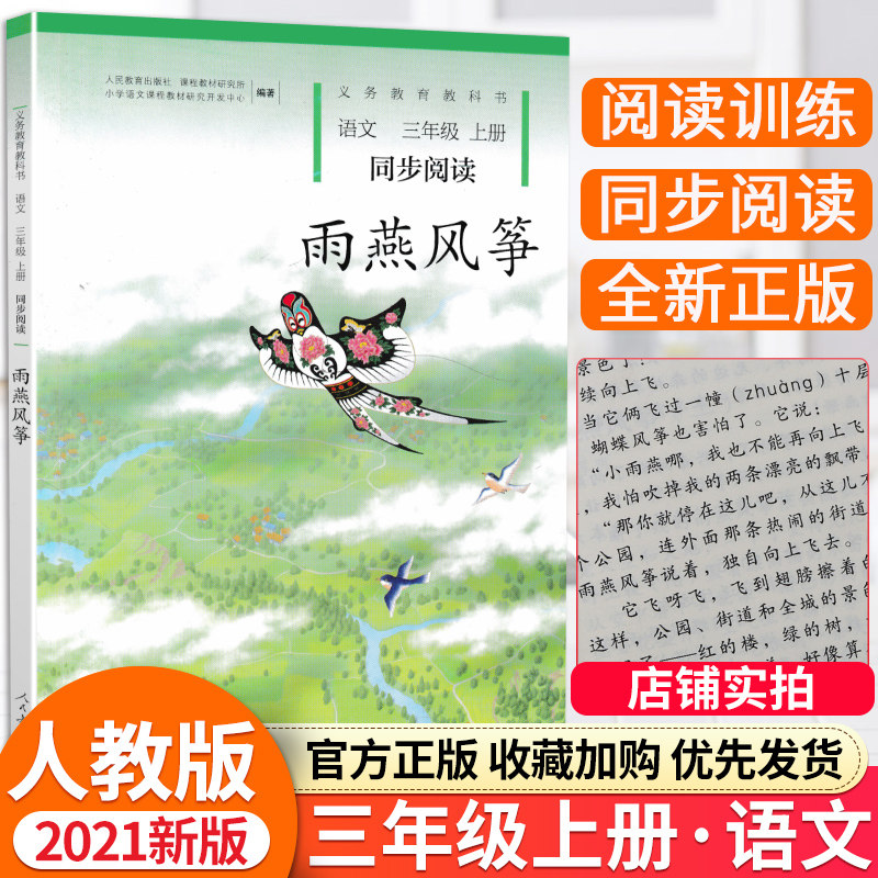 雨燕风筝三年级上册语文同步阅读人教版小学语文自读课本3三年级上册