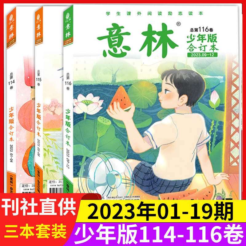 意林少年版合订本2023年1-12期116卷115卷114卷 儿童文学文摘杂志小学初中语文课外阅读提升写作优秀作文素材励志读本意林正版