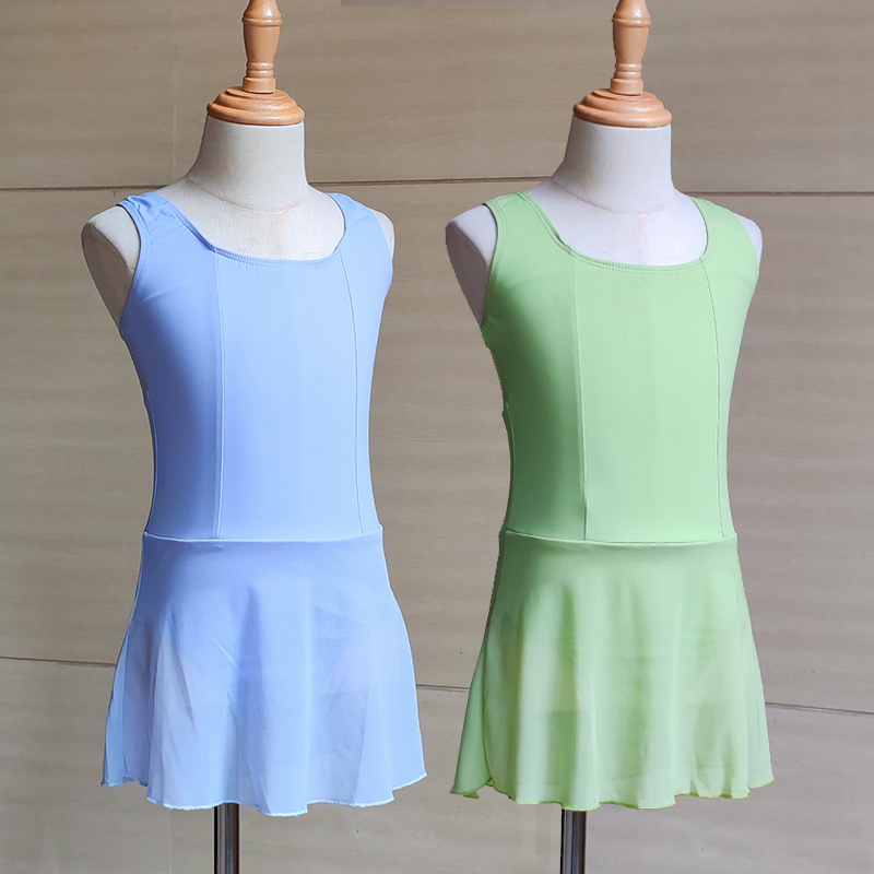 女童韩版练功服拼纱吊带体裙