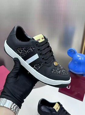 黑白钻新款26年水钻满天星脏脏鞋运动休闲情侣款男女情侣同款板鞋