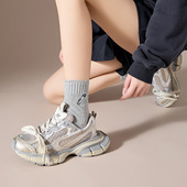 女2025秋冬加绒新款 ins潮鞋 厚底男女同款 巴黎3XL老爹鞋 休闲运动鞋