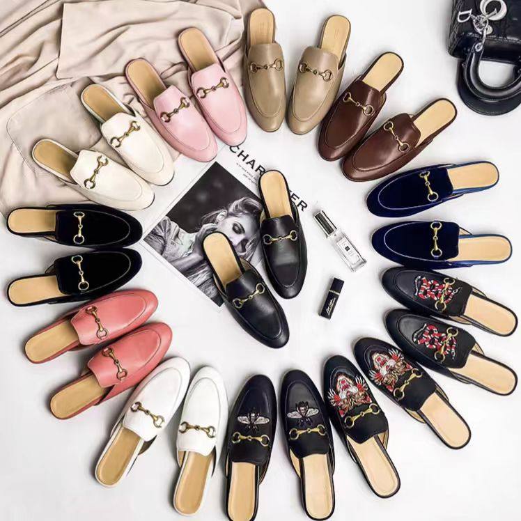 经典高档包头半拖鞋女夏外穿穆勒鞋马衔扣平底鞋真皮优雅懒人皮拖,居家布艺,居家凉拖/凉鞋,淘宝优惠券,粉丝福利购,淘宝优惠卷