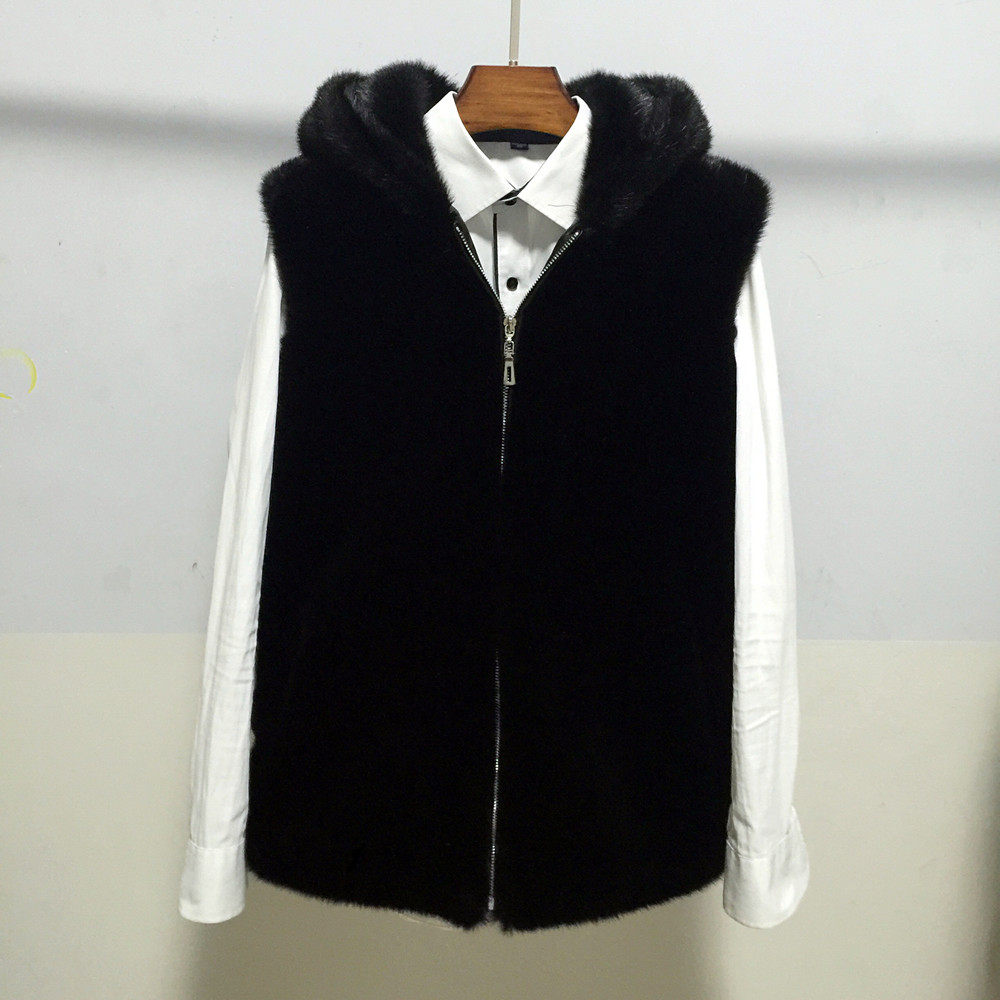 水貂毛馬甲連帽整貂皮大衣男仿皮草裘皮倒毛外套毛絨背心馬夾大碼在類目 男裝, 皮衣中 - 來自Buy2taobao.com提供專業的淘寶代購服務
