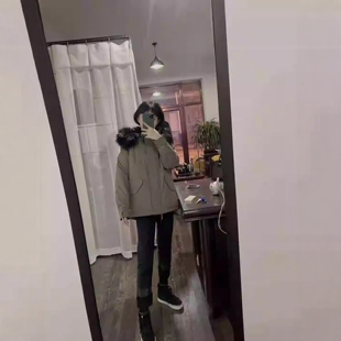 CONVERSE匡威女款工装风保暖棉服防风加厚派克外套 10005422- A01