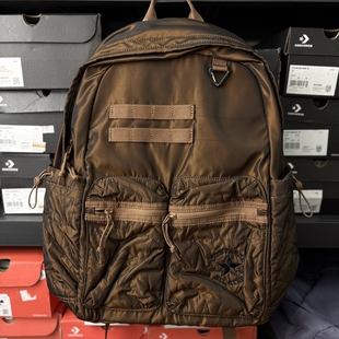 converse匡威书包双肩包新款工装风双口袋男女款古铜色10027968