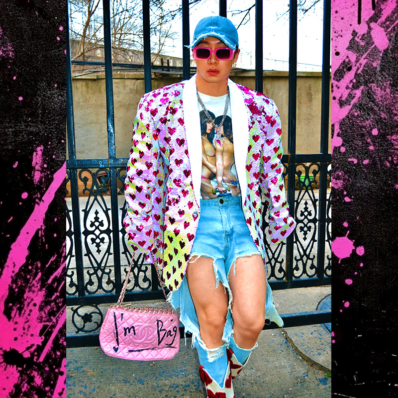 BUDDYBODY爱心亮片西装