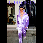 套装 BUDDYBODY老钱风性感宽松大码 连帽睡衣仿真丝缎面衬衣时尚