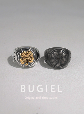 幸运四叶草LUCKGOOD钛钢戒指