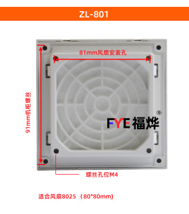 802 803 804 散热风扇百叶窗 256 ZL801 205 805807 通风过滤网组