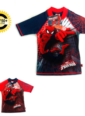 size:1T-4T 外贸原dan儿童男孩分体泳衣短袖泳衣红蓝2色泳衣