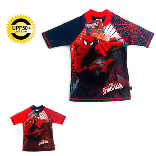 外贸原dan儿童男孩分体泳衣短袖 泳衣红蓝2色泳衣 size