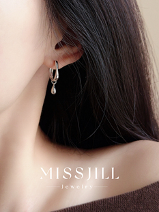 MISSJILL 木湖之泪｜高级小众轻奢通体S925纯银耳圈耳饰灵动自然